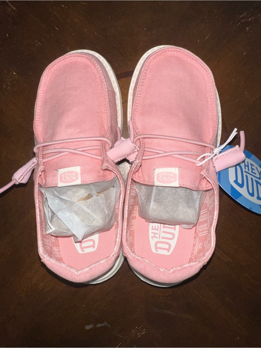 Hey Dude Kids Pink Canvas Slip-On Sneakers